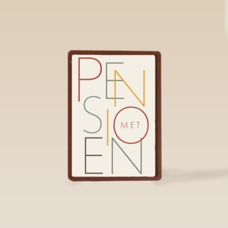 Pensioen kaart met pensioen