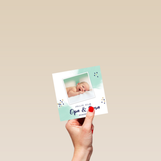 geboorte fotokaart jullie zijn opa en oma geworden