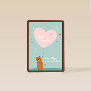 beer kleintje voor altijd in ons hart kaart