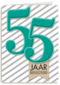vijfenvijftig turqouise strepen