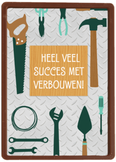 verbouwen kaart heel veel succes met verbouwen