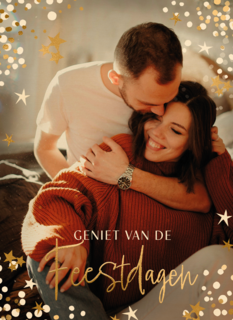 Geniet van de feestdagen foto kaart