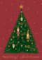 Kerstkaart kerstboom nutcracker