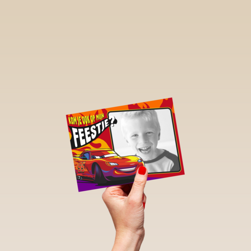 fotokaart cars kom je ook op mijn feestje
