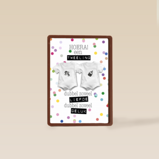 hoera dubbel zoveel liefde en geluk