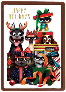 Kerstkaart Folio cats and dogs