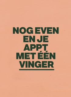 verjaardagkaart andc nog even en je appt met 1 vinger