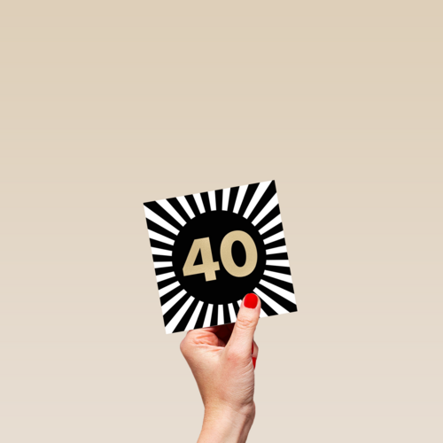 40 in het middenpunt