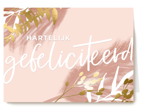 Verjaardagskaart stijlvol Gefeliciteerd