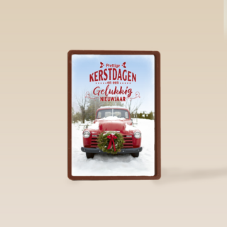 pick up truck in de sneeuw