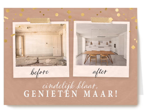 verhuisd kaart foto before after