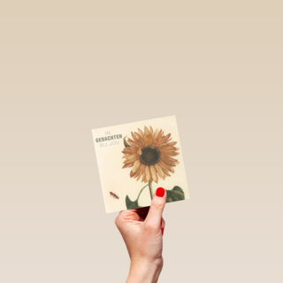 studio art kaart van schilderij zonnebloem in gedachten bij je