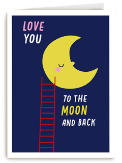 Liefdeskaart love you to the moon and back