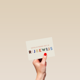 Gefeliciteerd met je rijbewijs gas erop