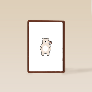 Bedankt beer met bloemen