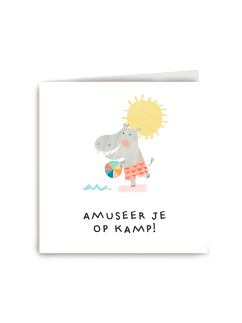 op kamp kaart nijlpaard