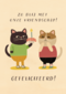 verjaardagskaart met sushi voor een kat