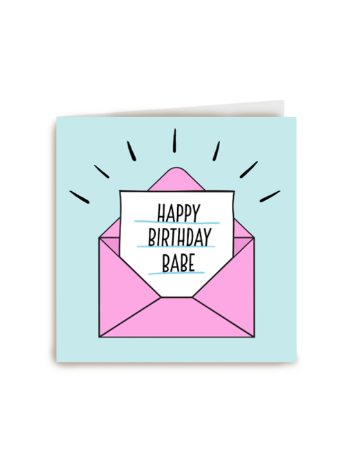 roze envelop happy birthday babe