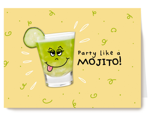 verjaardag kaart klassiek party like a mojito