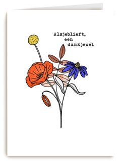 Bedankt bloemen dankjewel