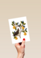 takken met vogel en fruit