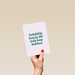 verjaardag kaart andc grappig gelukkig kun je die kale kop hebben