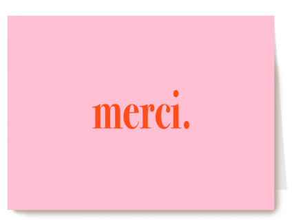 merci op roze achtergrond