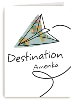 reizen kaart met een papiere vlieger destination