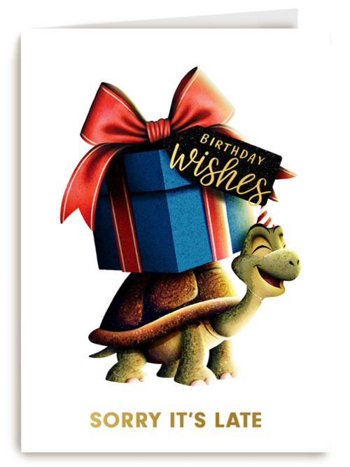 folio sorry its late turtle with present