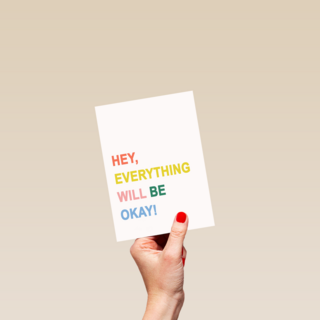 Sterktekaart everything will be ok Engels