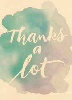 thanks a lot watercolor