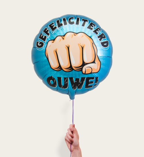 Ballon Gefeliciteerd Ouwe Multi