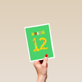 Verjaardagskaart 12 hoera jongen