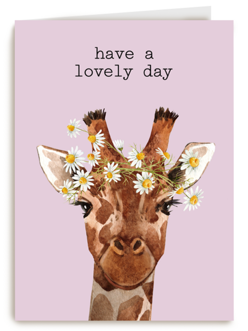 verjaardag kaart hip have a lovely day giraffe