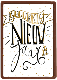 nieuwjaarskaart hip handgeschreven tekst