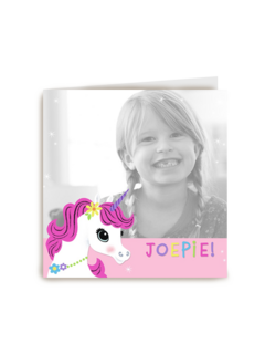 unicorn fotokaart meisje