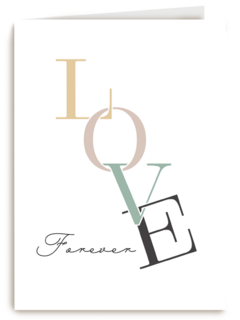 een trouwkaart met de quote love forever