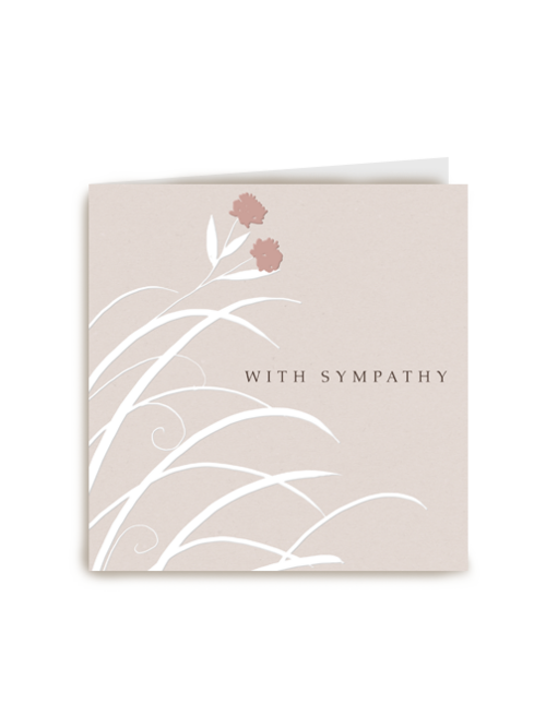 Vierkante kaart with sympathy