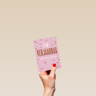 Fijne verjaardag kaart met confetti