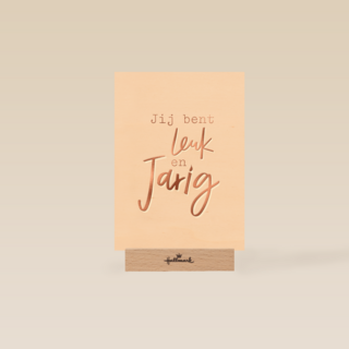 jij bent leuk en jarig in metallic patroon
