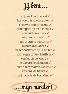 Moederdagkaart Lief ji bent een redder in nood