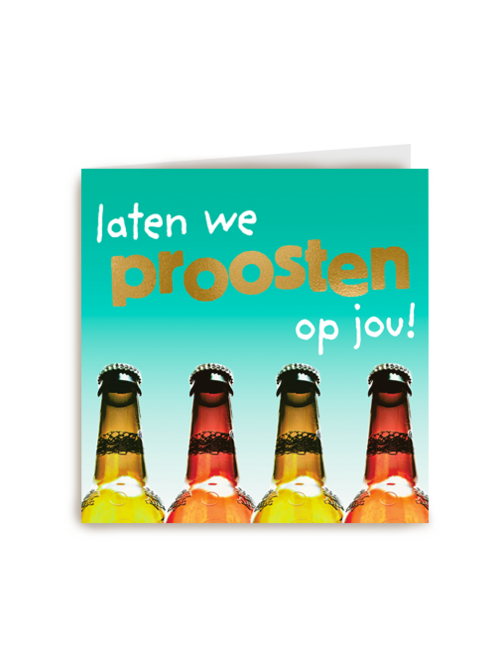 verjaardagskaart man laten we proosten op jou