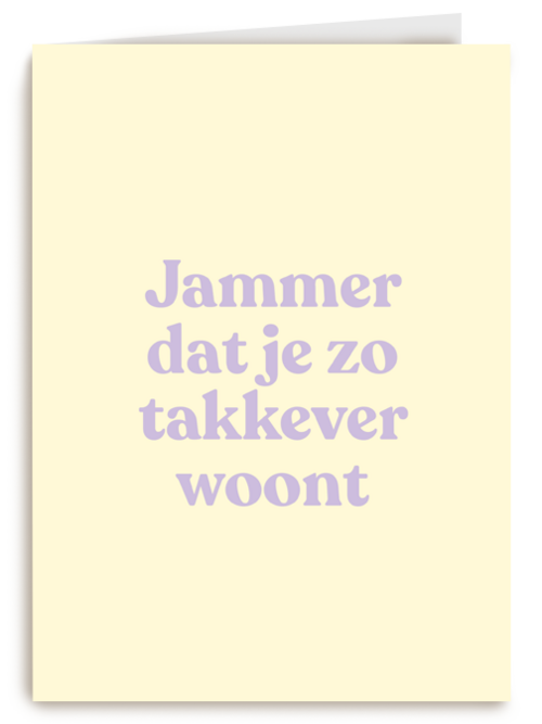 verhuizing kaart jammer dat je zo takkever woont