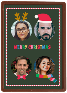 Merry Christmas fotokaart 4 fotos 