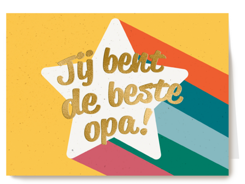 Jij bent de beste opa ster