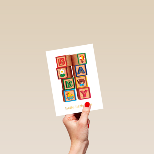 Geboorte felicitatie folio baby blokken