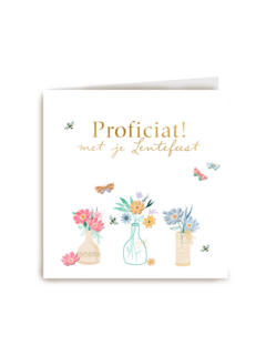 Proficiat met je lentefeest bloemen