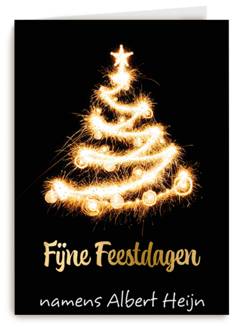 kerstkaart met lichtgevende kerstboom