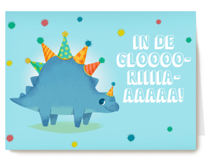 stegosaurus met feesthoudjes