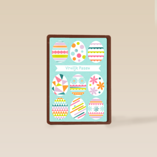 Pasen kaart geschilderde eieren